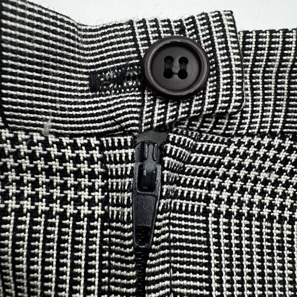 SAVILLE Women's 4 Vintage Black White Houndstooth Plaid Preppy Blazer Skirt Suit - Picture 12 of 16